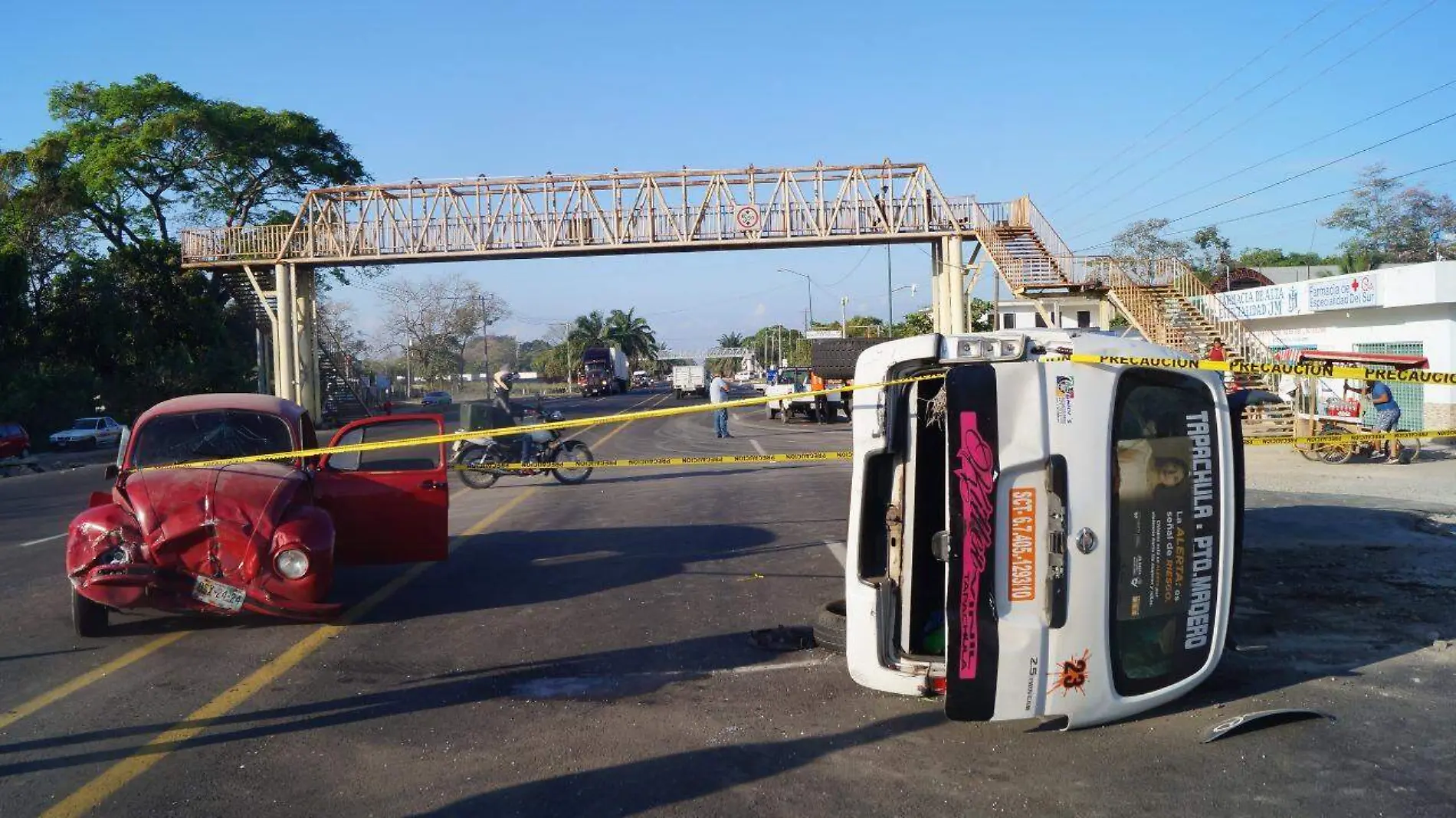 volcadura colectivo accidente